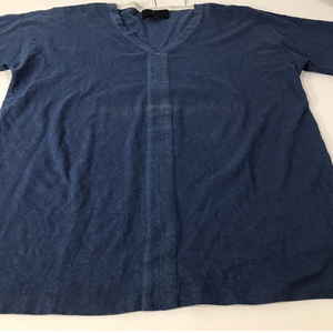DESIGNER T‎ Shirt By Corpus Ribbed V Neck Mens Sz Medium Blue